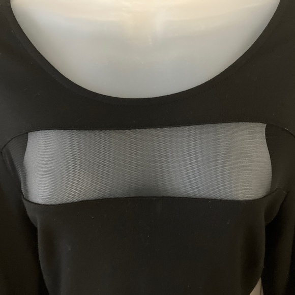 Venus  Black Mesh Detail BodyCon Dress - Picture 2 of 6